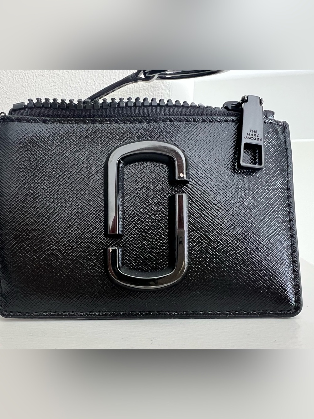 Marc Jacobs Black Saffiano Double-J mini Wallet